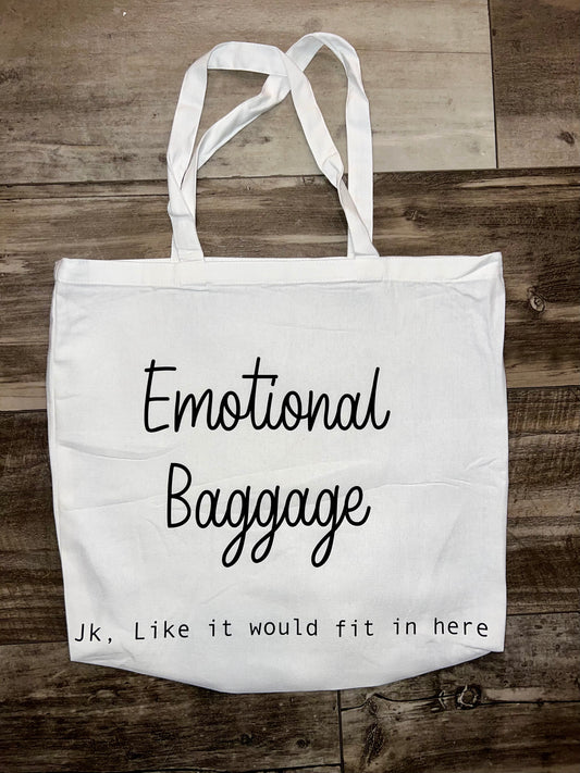 Emotional baggage tote bag